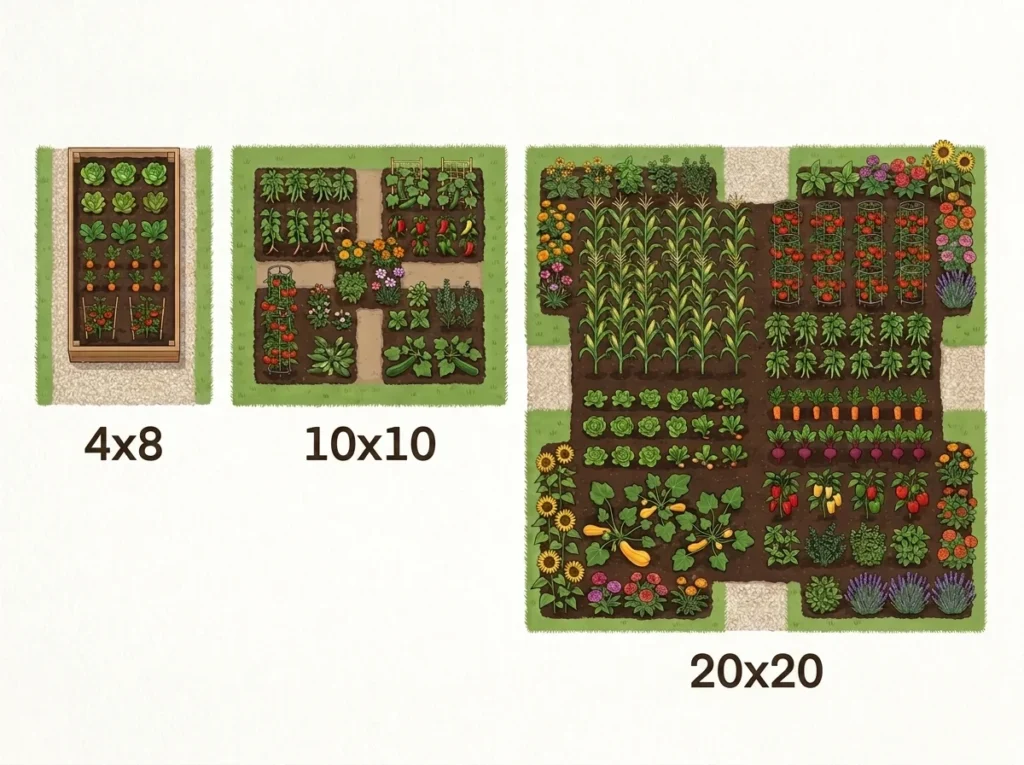 garden layout comparison