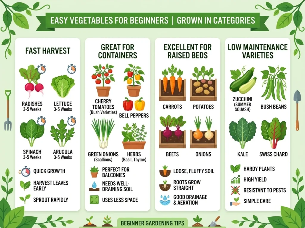 top 10 easiest vegetables