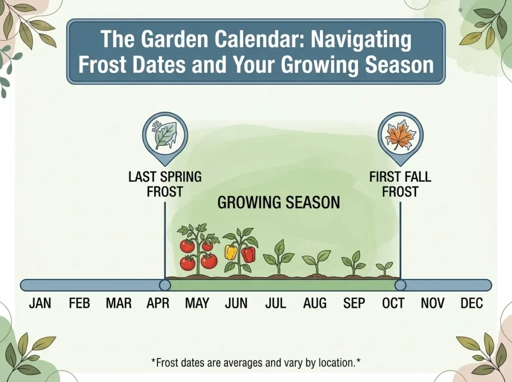 Frost date timeline diagram