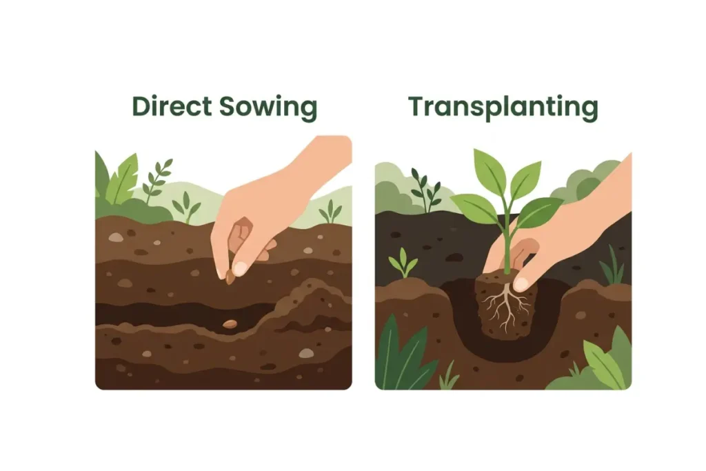 Direct Sowing vs. Transplanting
