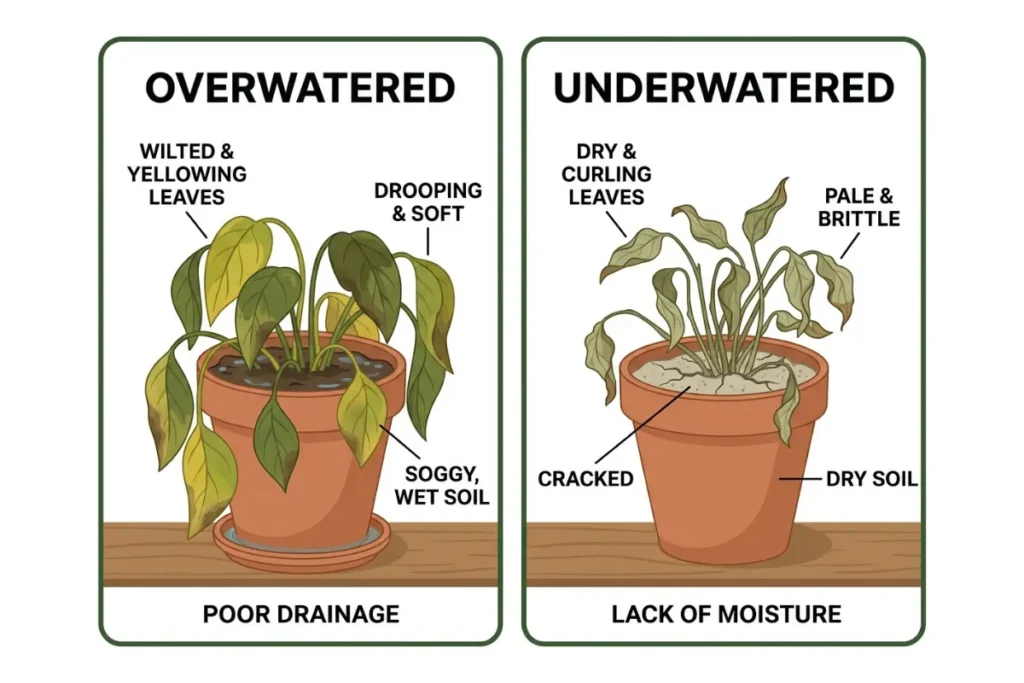 plant underwater and warewatered