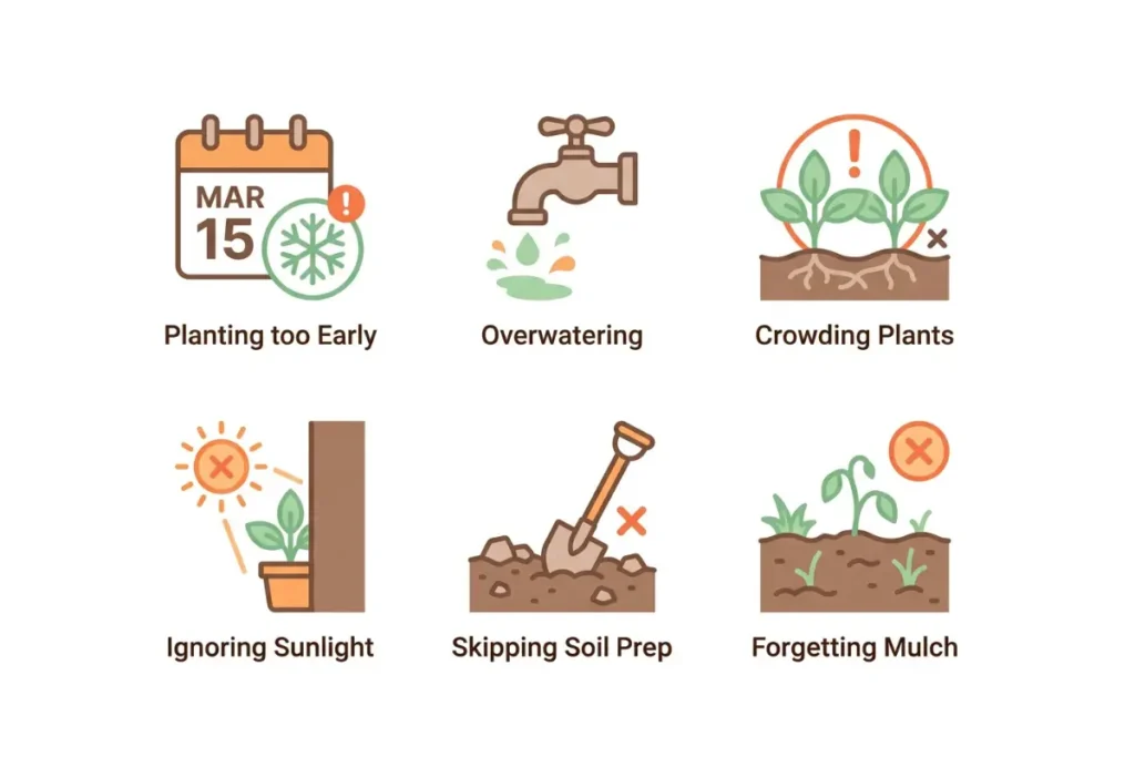 Problems to avoid in planting a garden