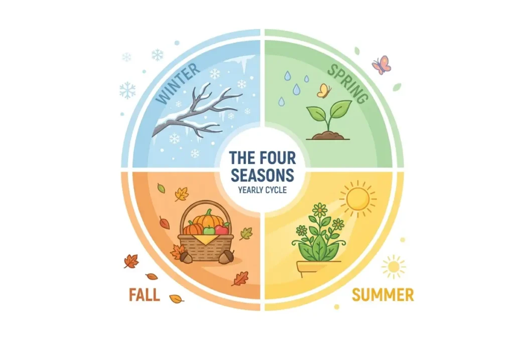 the four seasons yearly cycle