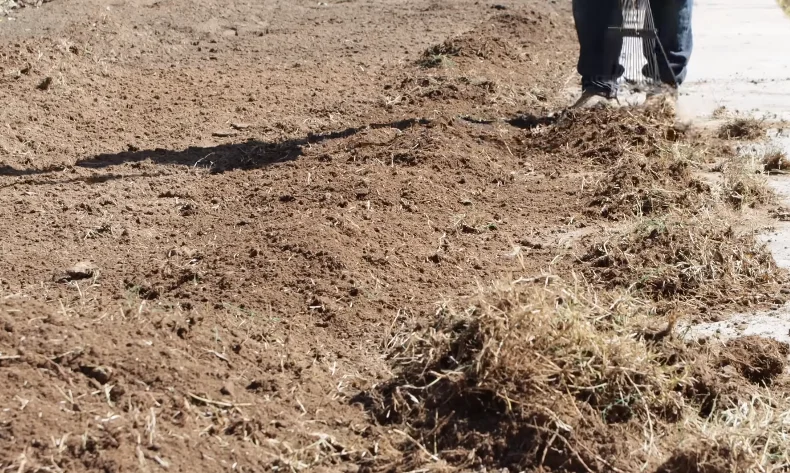 tilling grass removing
